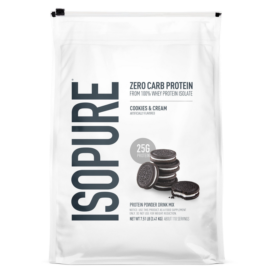 Isopure Zero Carb Protein Powder Cookies & Cream -- 7.5 lbs